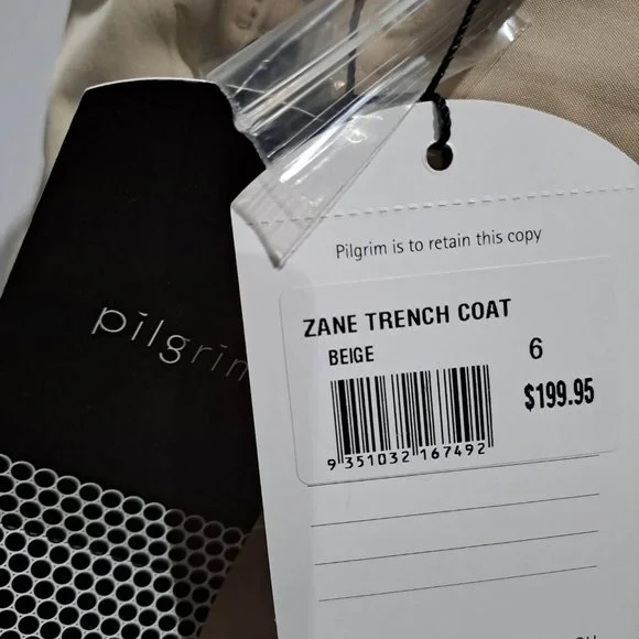 Pilgrim trench coat, NWT, Beige - Picture 3 of 6